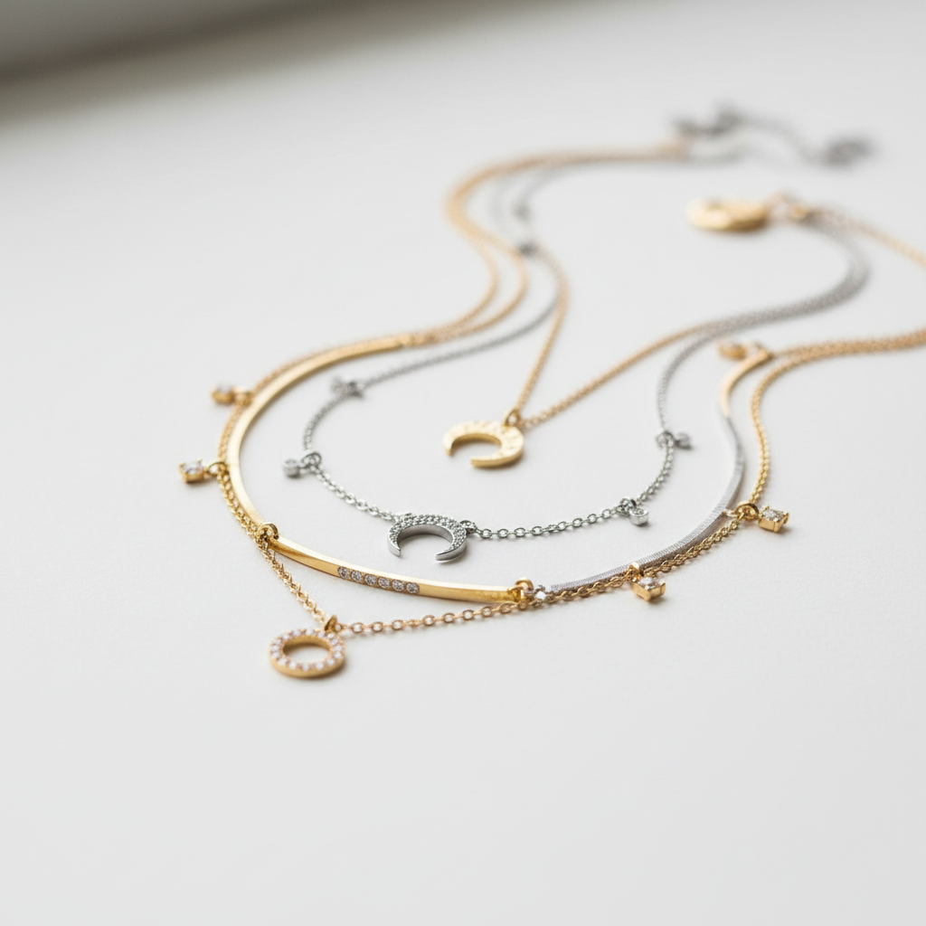 layered necklaces 