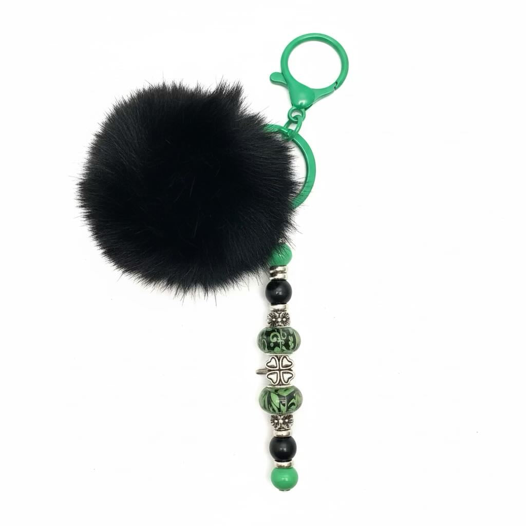 Fluffy Pom Pom Keyring