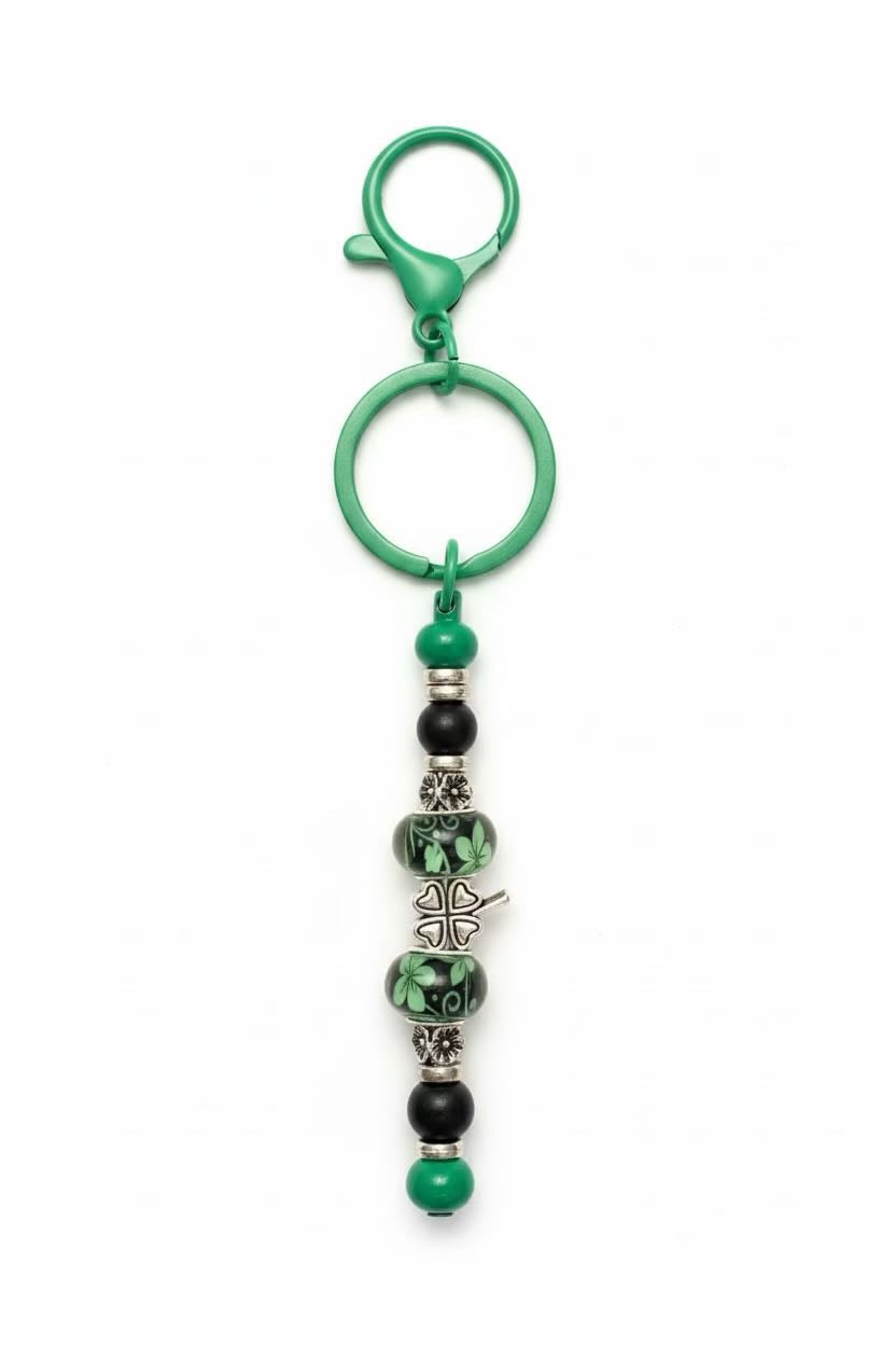 Handmade Beaded Bar Keyring