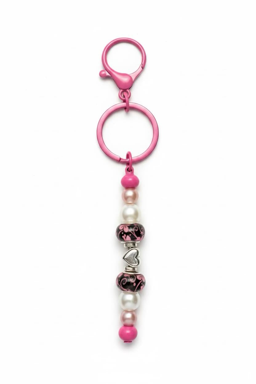 Handmade Beaded Bar Keyring