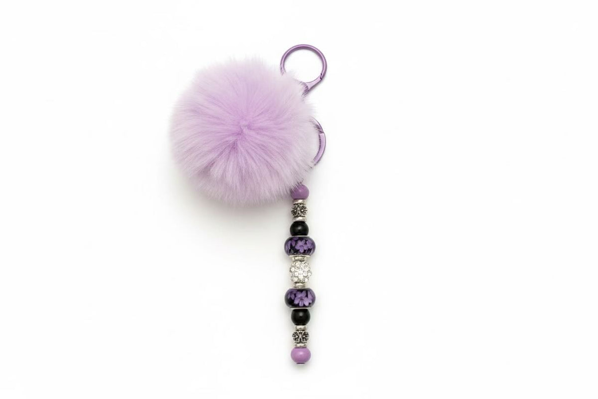 Fluffy Pom Pom Keyring