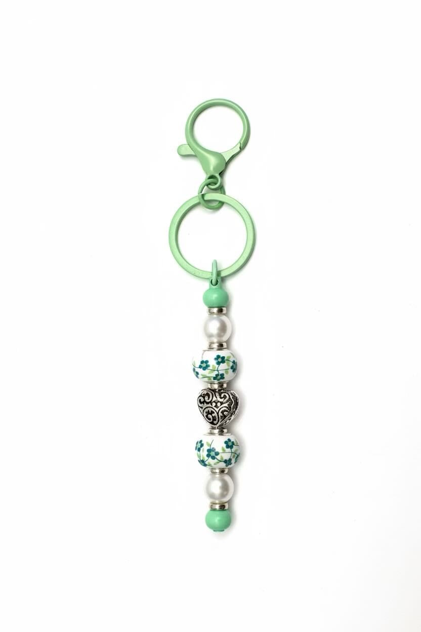Handmade Beaded Bar Keyring