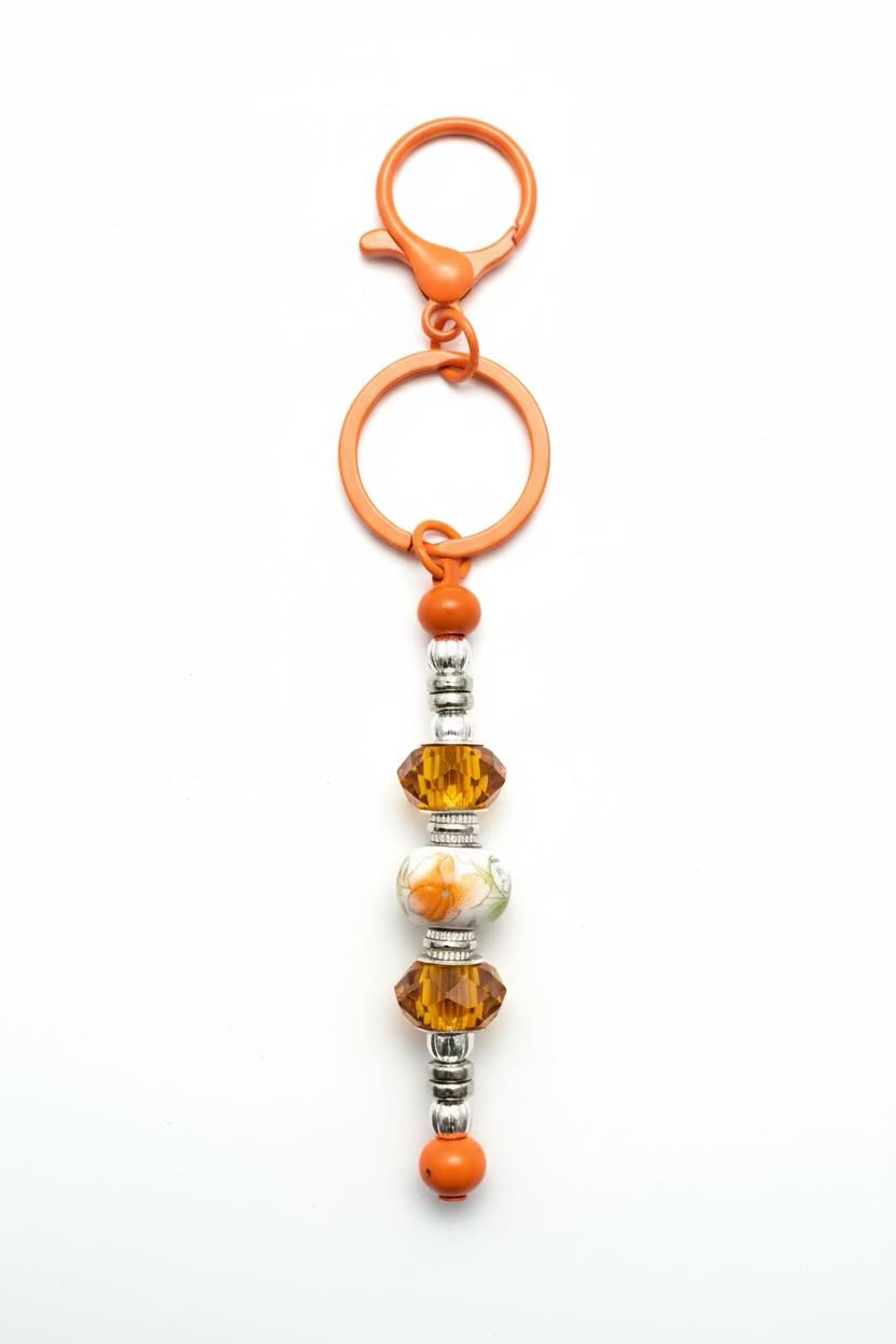 Handmade Beaded Bar Keyring