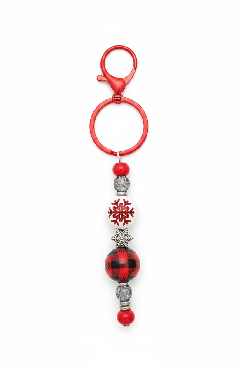 Handmade Beaded Bar Keyring