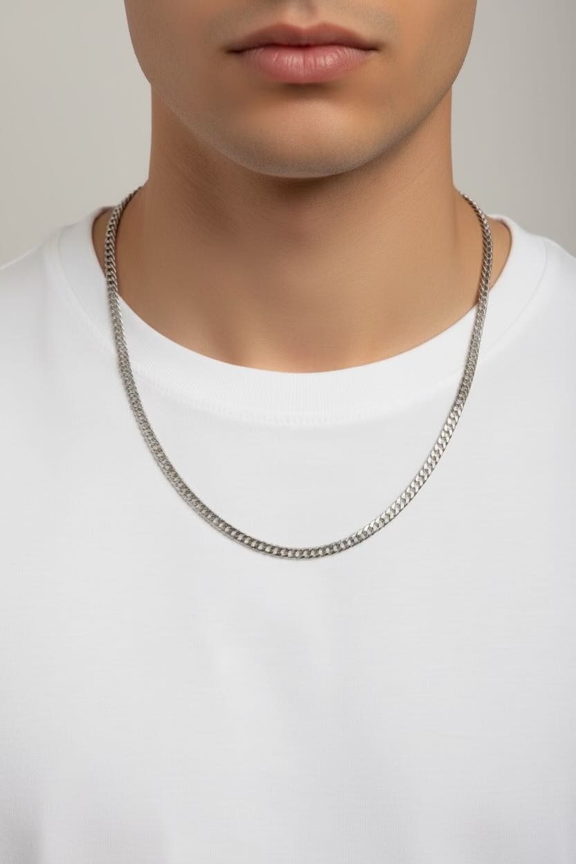 Men's Silver Chain Necklaces, 20 Styles