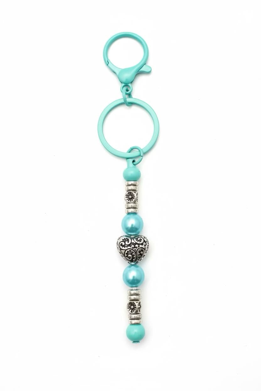 Handmade Beaded Bar Keyring