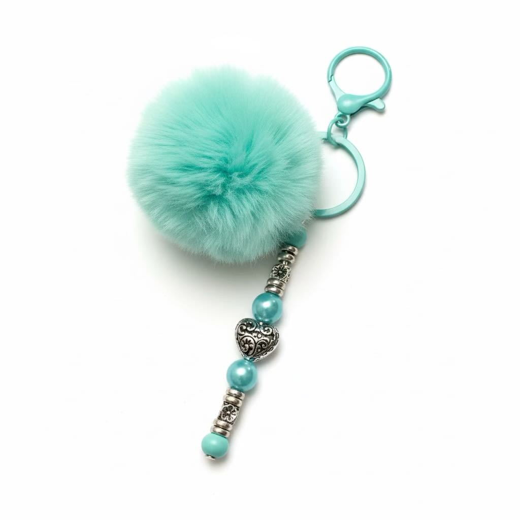 Fluffy Pom Pom Keyring