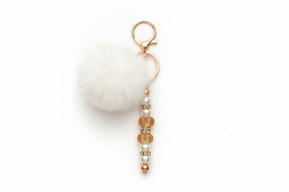 Fluffy Pom Pom Keyring