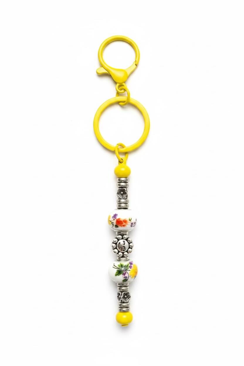 Handmade Beaded Bar Keyring